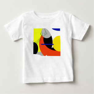 Yellow Red Blue Abstrakte Kunst Baby T-shirt