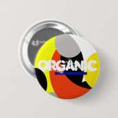 Yellow Red Blue Abstrakte Kunst Button (Vorne & Hinten)