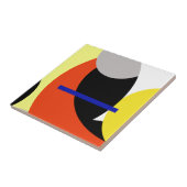 Yellow Red Blue Abstrakte Kunst Fliese (Seite)