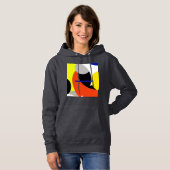Yellow Red Blue Abstrakte Kunst Hoodie (Vorne ganz)