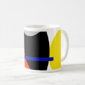 Yellow Red Blue Abstrakte Kunst Kaffeetasse (VorderseiteRechts)