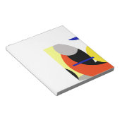 Yellow Red Blue Abstrakte Kunst Notizblock (angewinkelt)