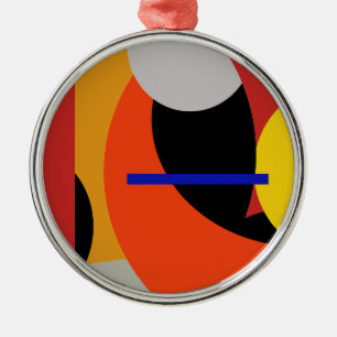 Yellow Red Blue Abstrakte Kunst Ornament Aus Metall