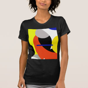 Yellow Red Blue Abstrakte Kunst T-Shirt