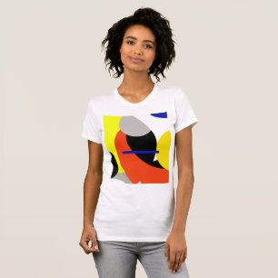 Yellow Red Blue Abstrakte Kunst T-Shirt