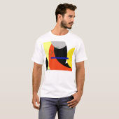 Yellow Red Blue Abstrakte Kunst T-Shirt (Vorne ganz)