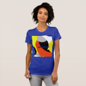 Yellow Red Blue Abstrakte Kunst T-Shirt (Vorne ganz)