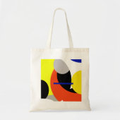 Yellow Red Blue Abstrakte Kunst Tragetasche (Vorne)