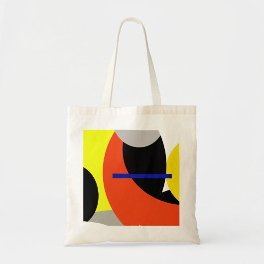 Yellow Red Blue Abstrakte Kunst Tragetasche (Vorne)