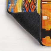 Yellow Red Blue Ethiopian Patterns Mousepad (Ecke)