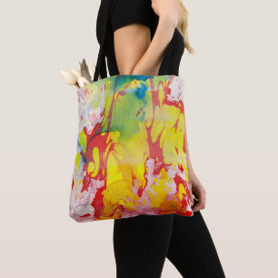 Yellow Red Blue Green Lila Modern Abstrakt Tasche