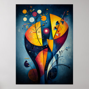Yellow Red Blue - Kubist Inspiriert von Kandinsky Poster