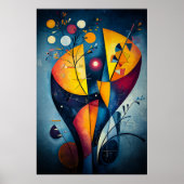Yellow Red Blue - Kubist Inspiriert von Kandinsky Poster (Vorne)