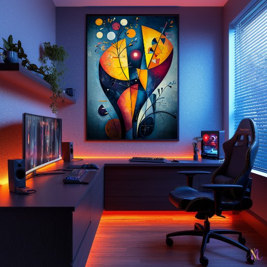 Yellow Red Blue - Kubist Inspiriert von Kandinsky Poster