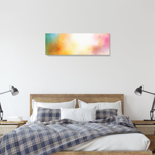 Yellow Red Blue Lila Green Pink Trendy Modern Leinwanddruck (Insitu (Schlafzimmer))