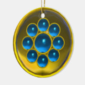 YELLOW RED BLUE SAPPHIRE GEMSTONE MON KERAMIK ORNAMENT (Links)