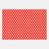 Yellow Red Brown Christmas Holly Pine Cones Dots Geschenkpapier Set (Vorderseite 2)