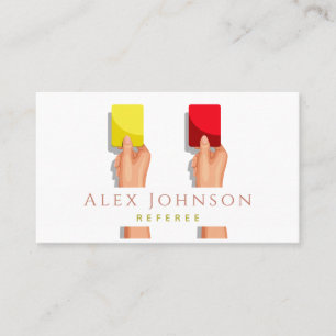 Yellow Red Card Fußball Schiedsrichter Sportspiel Visitenkarte