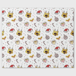 Yellow Red Christmas Seamless Pattern Geschenkpapier