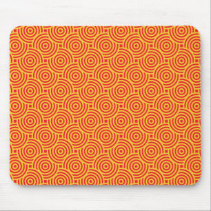 Yellow Red Circles Mousepad
