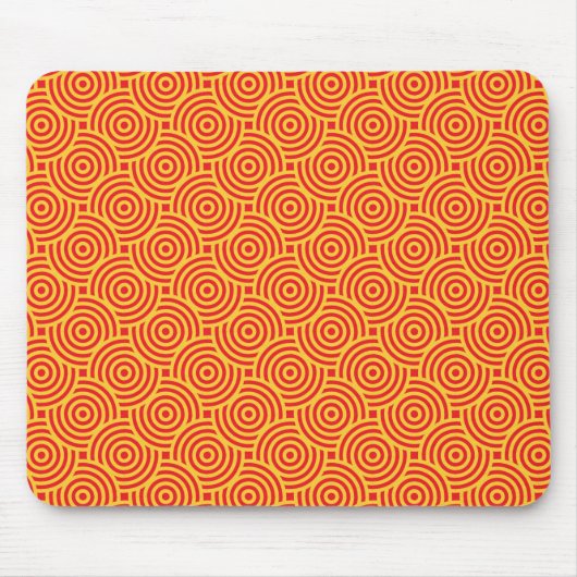 Yellow Red Circles Mousepad (Vorne)