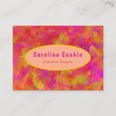 Yellow Red Damask Visitenkarte (Vorderseite)