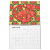 Yellow Red Gold 12 Chinesische Zodiac-Zeichen - Ne Kalender (Jan 2026)