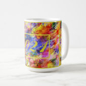 Yellow Red Gold Blue Pink 2021 Kaffeetasse (VorderseiteRechts)