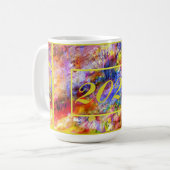 Yellow Red Gold Blue Pink 2021 Kaffeetasse (Vorderseite Links)