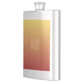 Yellow Red Gradient custom monogram flask Flachmann (Links)