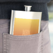 Yellow Red Gradient custom monogram flask Flachmann (Beispiel)