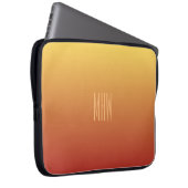 Yellow Red Gradient Custom Monogram Laptop Ärmel Laptopschutzhülle (Vorne Rechts)