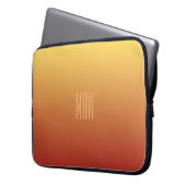 Yellow Red Gradient Custom Monogram Laptop Ärmel Laptopschutzhülle (Vorderseite Links)
