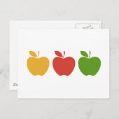 Yellow Red Green Apfel Postkarte (Vorne/Hinten)