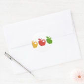 Yellow Red Green Apfel Runder Aufkleber (Umschlag)