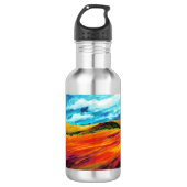 Yellow Red Hills Edelstahlflasche (Vorderseite)