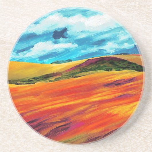 Yellow Red Hills Getränkeuntersetzer (Vorne)