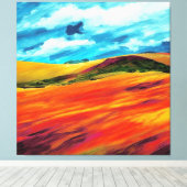 Yellow Red Hills Leinwanddruck (Insitu (Holzboden))