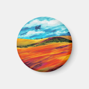 Yellow Red Hills Magnet