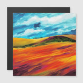 Yellow Red Hills Magnetkarte (Vorne/Hinten)