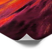 Yellow Red Hills Poster (Ecke)