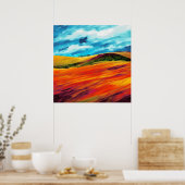 Yellow Red Hills Poster (Küche)