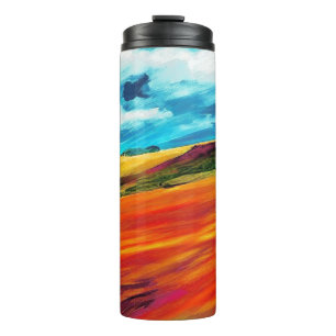 Yellow Red Hills Thermosbecher