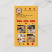 Yellow & Red Modern Bakery Instagramm Beruflich Visitenkarte (Vorderseite)