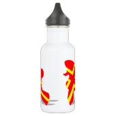 Yellow Red Poodle Edelstahlflasche (Links)