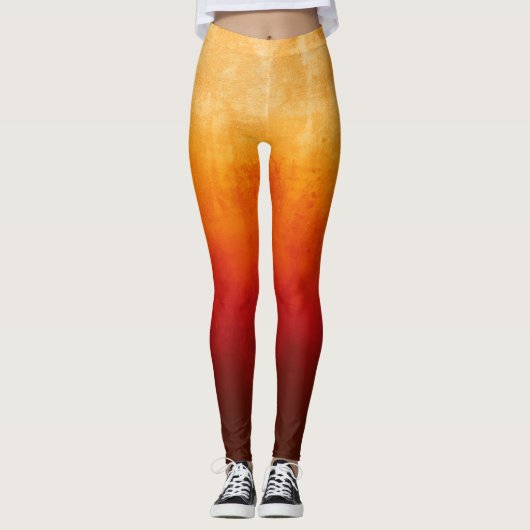 Yellow Red Rusbre Leggings (Vorderseite)