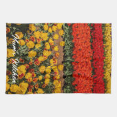 Yellow Red Tulips Mum's Kitchen Tea Handtuch (Horizontal)