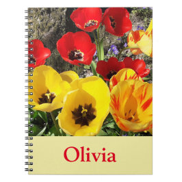 Yellow & Red Tulips SpiralNotebook Notizblock