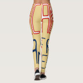 Yellow Red White Blue Black Leggings (Rückseite)