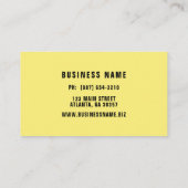 Yellow Registered Dietitian With Apple Visitenkarte (Rückseite)